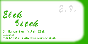 elek vitek business card